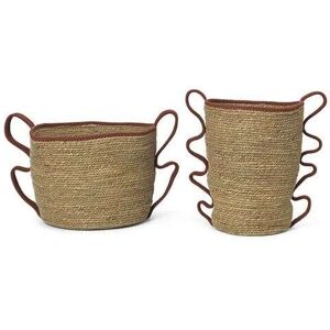 ferm LIVING - Verso Baskets Set of 2 Brick