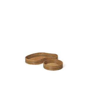 ferm LIVING - Isola Trays Set of 2 Natural Stained