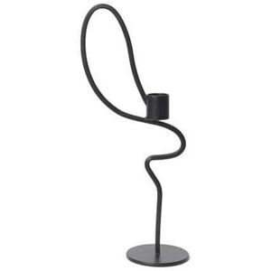 ferm LIVING - Valse Candle Holder High Black