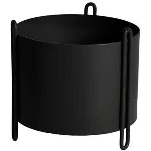 Woud - Pidestall Planter Small Black