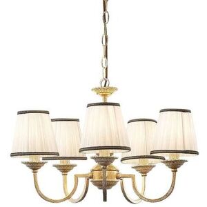 Lindby - Lumiel 5 Lysekrone Cream/Antique Brass