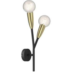 Lucande - Carlea 2 Væglampe Black/Brass