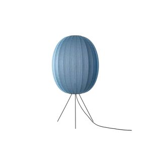 Made By Hand - Knit-Wit 65 Høj Oval Gulvlampe Medium Blue Stone