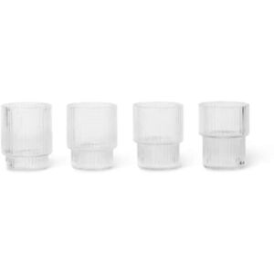 ferm LIVING - Ripple Glass Set of 4 Clear