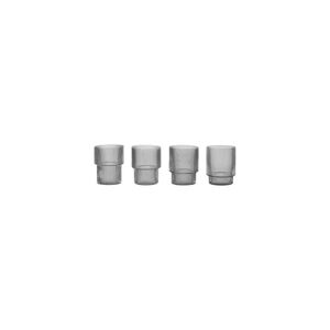 ferm LIVING - Ripple Small Glasses Set of 4 Smoked Grey