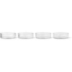 ferm LIVING - Ripple Serving Bowls Set of 4 Clear