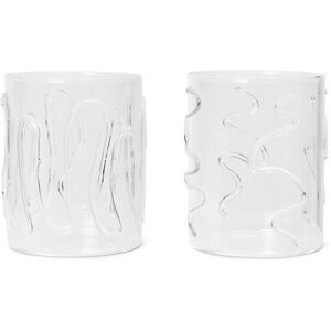 ferm LIVING - Doodle Glasses Set of 2 Tall Clear