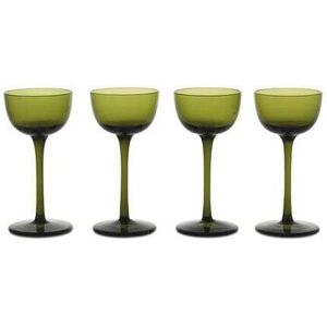 ferm LIVING - Host Liqueur Glasses Set of 4 Moss Green