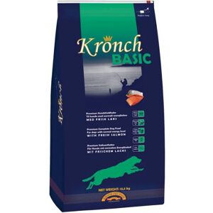 Henne Petfood leverandør Kronch Basic Laks 13,5 Kg, rig på omega 3 og 6-fedtsyrer