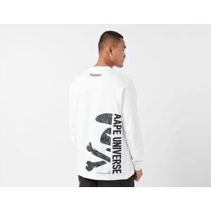 AAPE By A Bathing Ape Universe Bones Long Sleeve T-Shirt, White  S