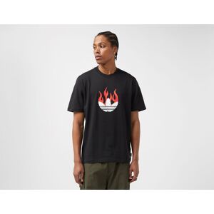 adidas Flames Logo Tee, Black  L