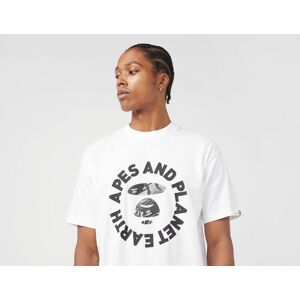 AAPE By A Bathing Ape Planet Earth T-Shirt, White  XL