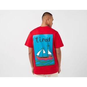 Tired Skateboards The Ship Has Sailed T-Shirt, Red  XL