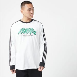 adidas Originals Flames Long Sleeve T-Shirt, White  XL