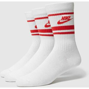 Nike 3-Pack Essential Stripe Sokker, White  S