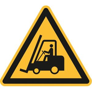 Advarselsskilt, advarsel om trucktrafik, Ø200 mm, aluminium, 10-pk