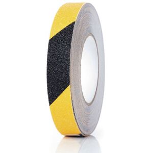 Skridsikker tape Plister, L 18 m, B 25 mm, sort/gul