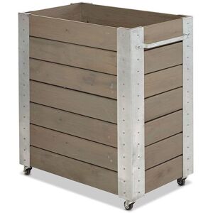 Plantekasse Hild med hjul, BxDxH 870x500x950 mm, gråbrun