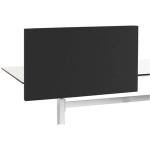 Bordskærm Standard, med lige hjørner, BxDxH 1200x30x650 mm, sort