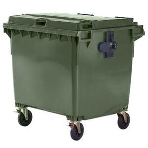 Affaldscontainer 1100 liter, grøn