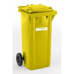 Affaldsbeholder 120 liter på hjul, gul, BxDxH 505x555x1005 mm