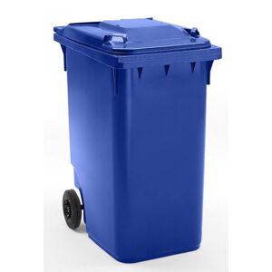 Affaldsbeholder 360 liter på hjul, blå, BxDxH 600x874x1100 mm