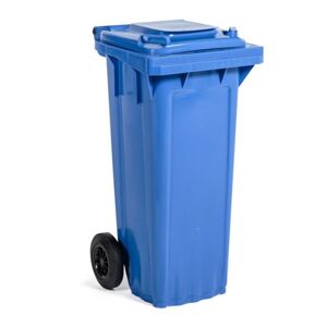 Affaldsbeholder 80 liter på hjul, blå, BxDxH 514x448x932 mm