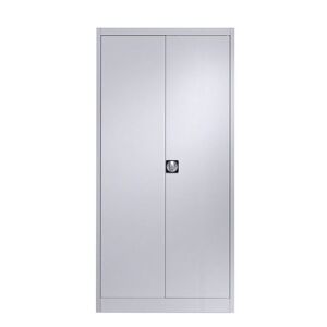 Stålskab Universal, BxDxH 950x600x1950 mm, sølv med dobbelte døre