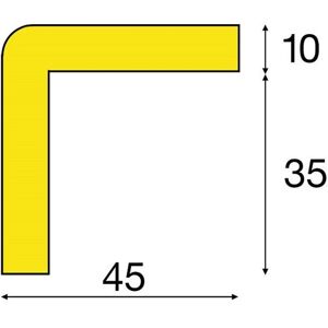 Hjørnebeskyttelse, rød/hvid, 1 meter, L-formet, stor