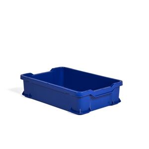 Plastkasse, Uniback, stabelbare, 24 liter, blå