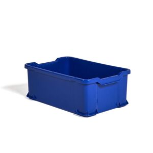 Plastkasse, Uniback, stabelbare, 40 liter, blå