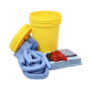 Spildkit i sikkerhedstønde, 100 Liter, olie indendørs, blå, 2-4 stk
