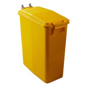 Affaldsbeholder Selje 60 liter, BxDxH 290x595x627mm, gul med gult låg