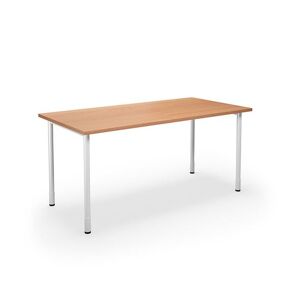 Skrivebord DUO-C, LxB 1600x800 mm, bøg/hvid