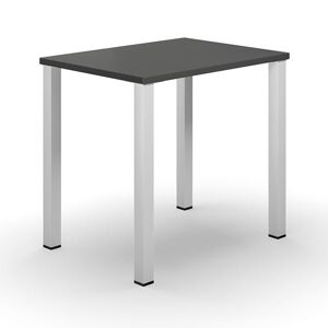 Skrivebord DUO-U, LxB 800x600 mm, mørkegrå/hvid