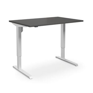 Hæve sænkebord Venla, 1200x800 mm, mørkegrå / hvid