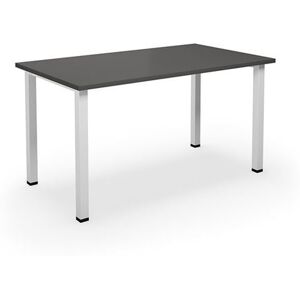 Skrivebord DUO-U, LxB 1400x800 mm, mørkegrå/hvid