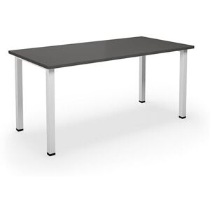 Skrivebord DUO-U, LxB 1600x800 mm, mørkegrå/hvid