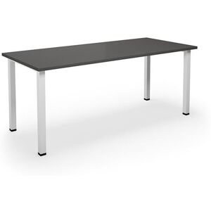 Skrivebord DUO-U, LxB 1800x800 mm, mørkegrå/hvid