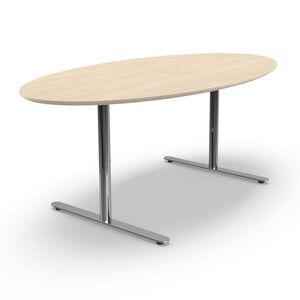 Konferencebord ellipse, LxB 1900x1000 mm, birk