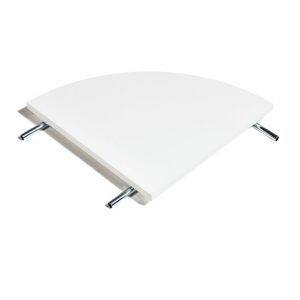 Konferencebord sammenklappeligt, hjørneplade, 1/4 Ø 900 mm, hvid