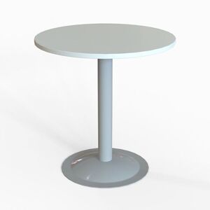 Cafebord Sputnik, Ø 700 mm sølvfarvet stativ, hvid
