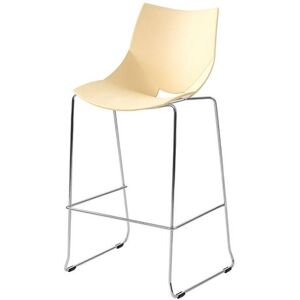 Barstol Jonas, med meder, beige/krom