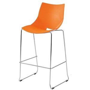 Barstol Jonas, med meder, orange/krom