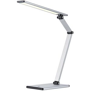 Skrivebordslampe LED Leo, med 7 watt, sølv, 4000 Kelvin, neutralt hvid