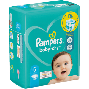 Pampers Baby-Dry Str. 5 (11-18 kg) 26 stk.