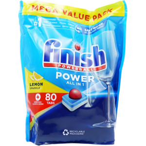 Finish Powerball All in One Lemon Opvasketabs - 80 stk