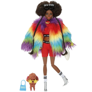 Barbie Extra #1 Rainbow Coat Dukke
