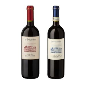 1 bot. Brunello di Montalcino + 1 bot. Rosso di Toscana - La Poderina