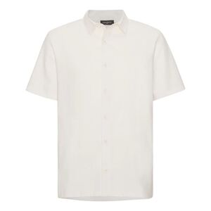 Galiente Off-white short-sleeved linen shirt